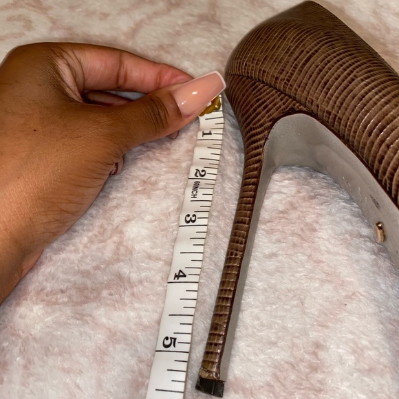 Brown python Sergio Rossi peep toe leather pumps - Picture 4 of 11